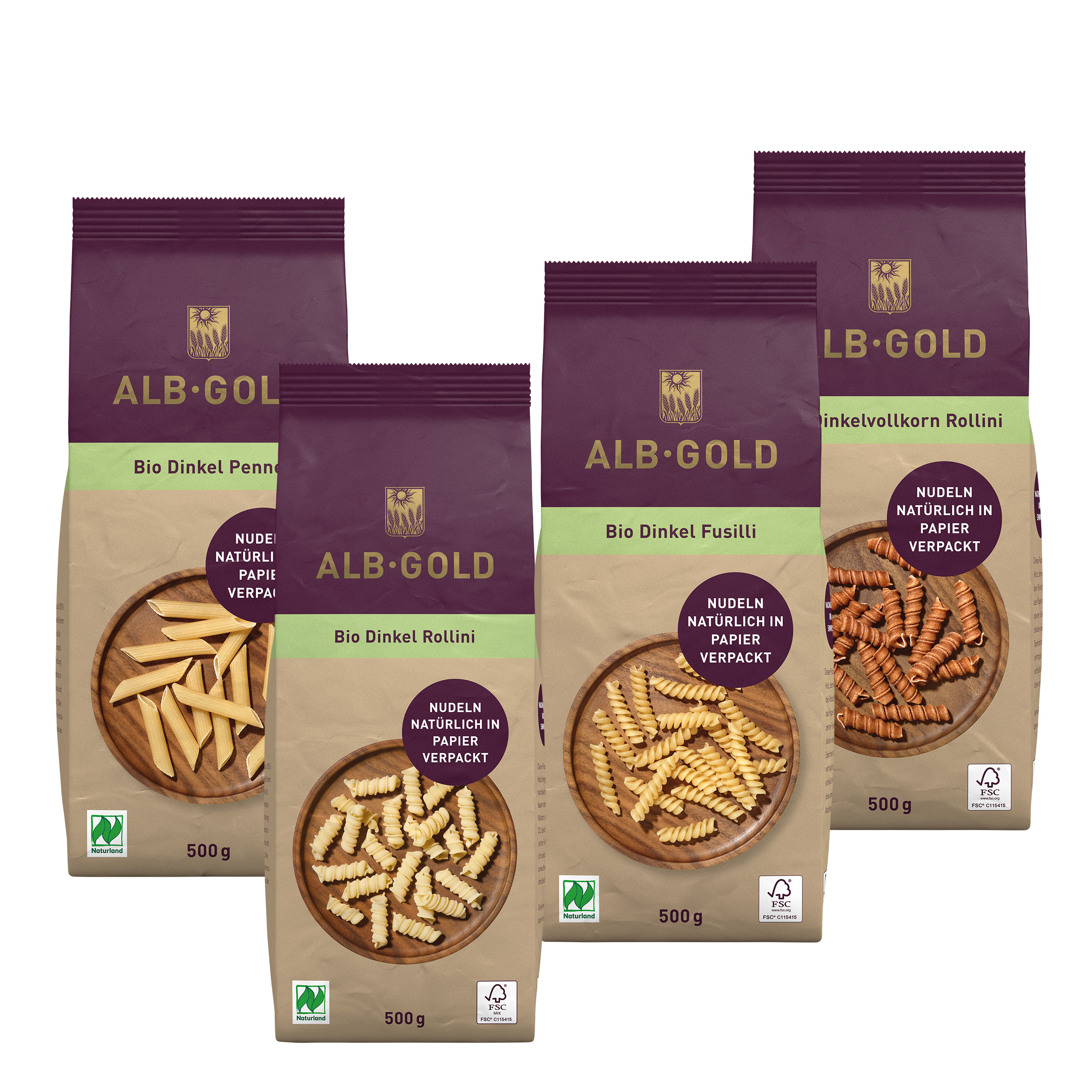 ALB-GOLD Probierpaket Dinkel Pasta