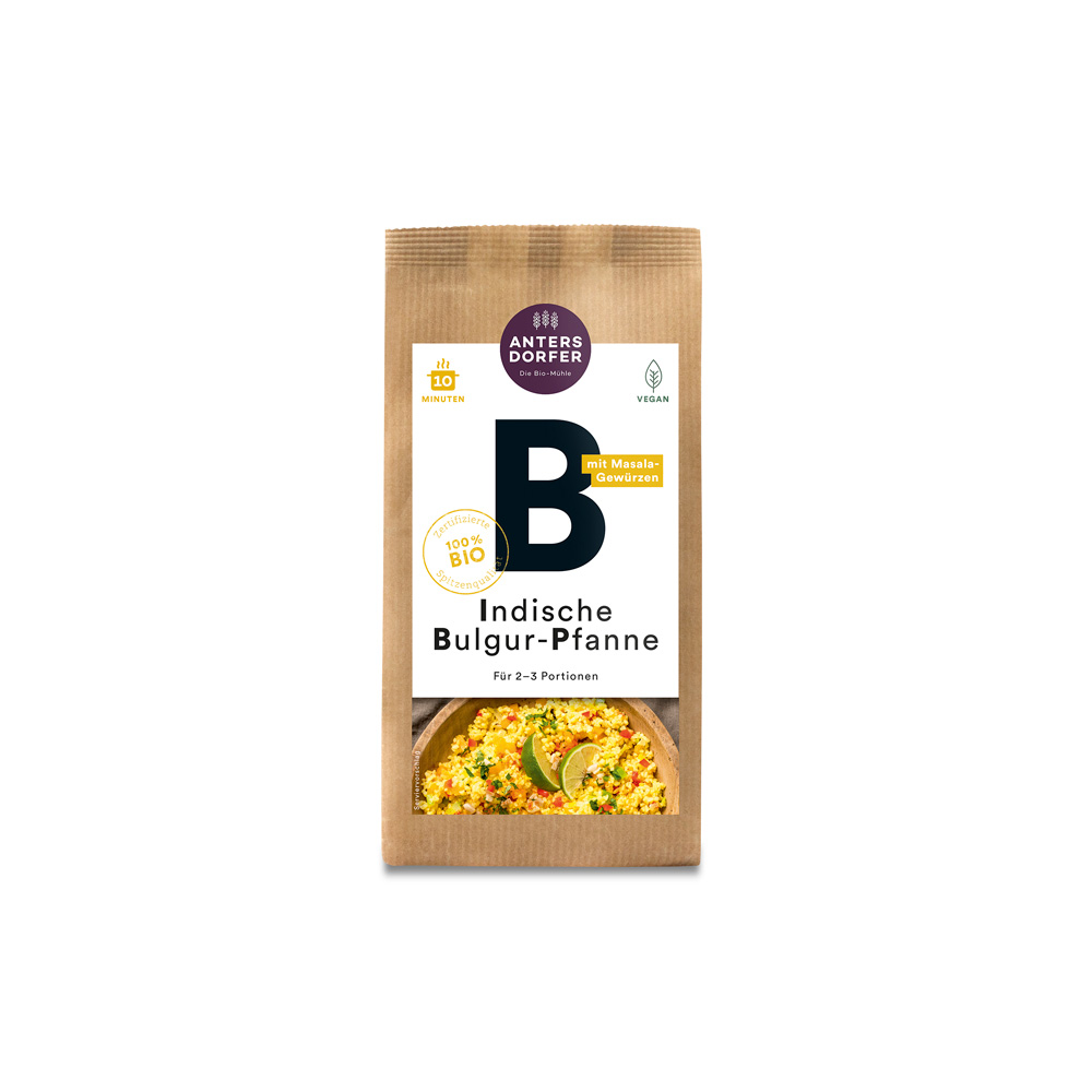 Bio indische Bulgur-Pfanne