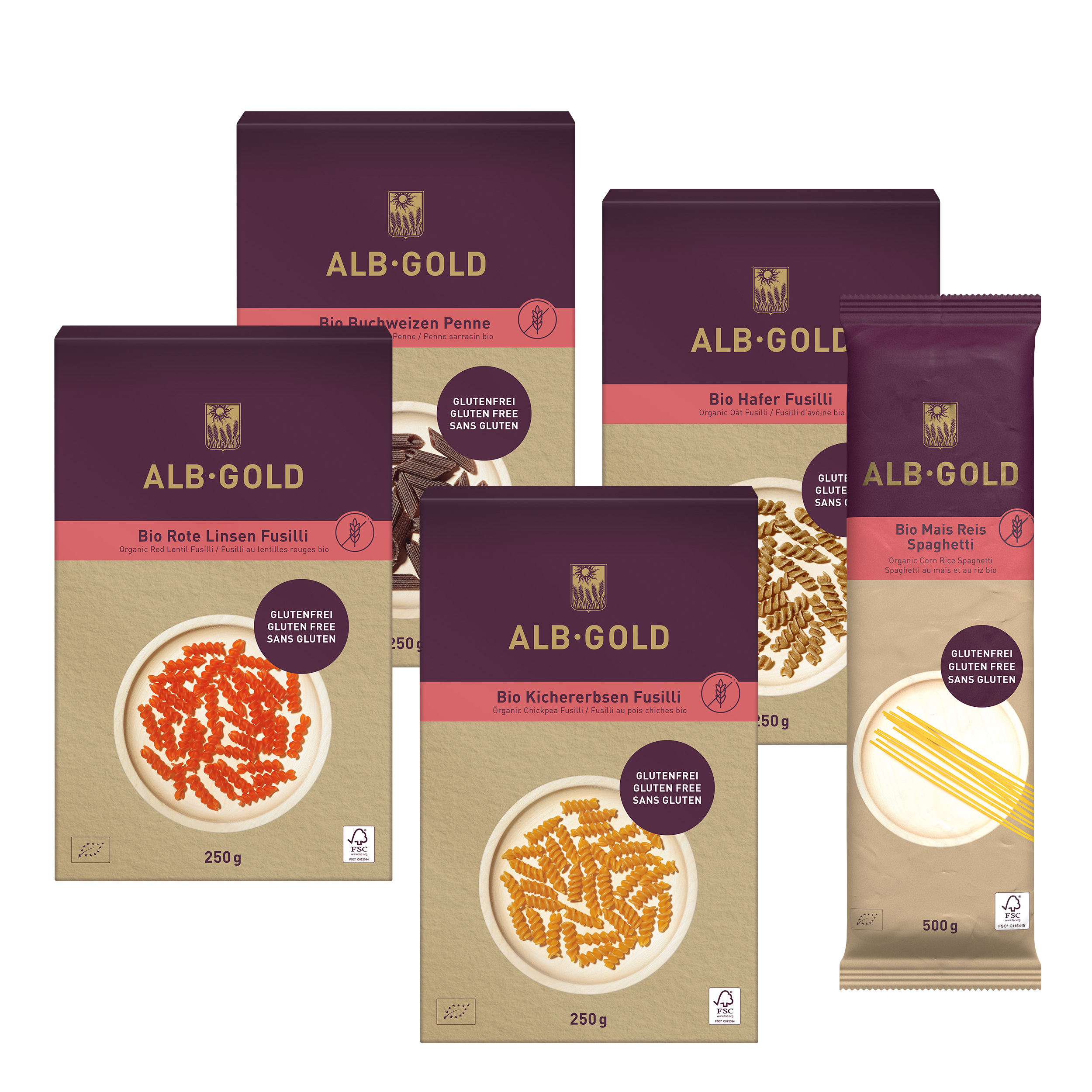 ALB-GOLD Probierpaket glutenfreie Pasta